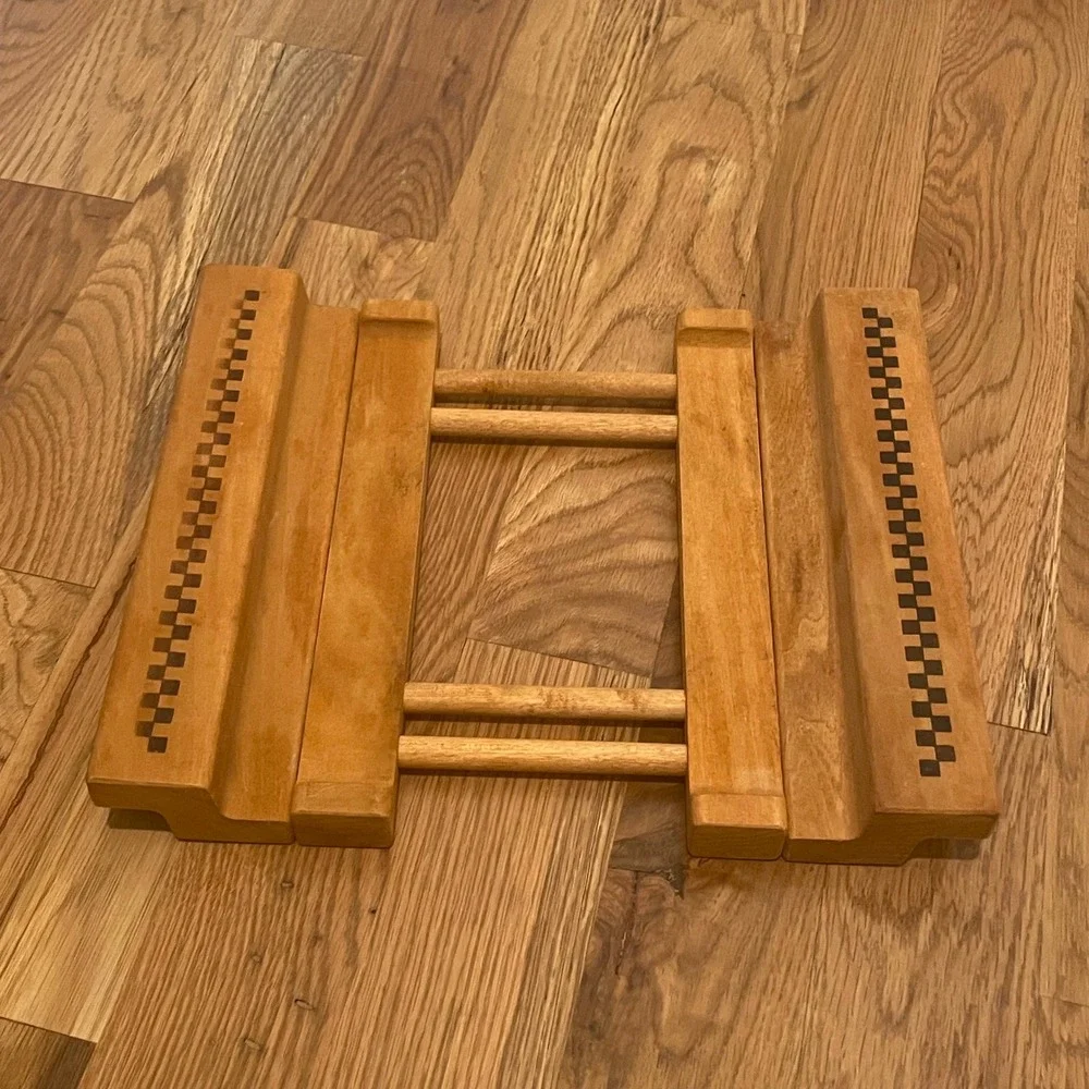 The Pampered Chef Wooden Adjustable Trivet Expandable Hot Pad Trivet Made in USA